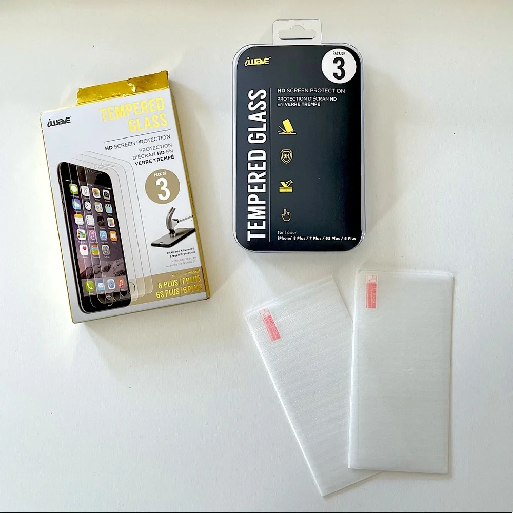 New iPhone Tempered Glass Screen Protector 8-Plus 3-Pack